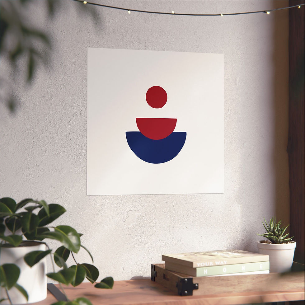 Thumbnail: Modern Geometric 28 Matte Poster - New York Giants - Home