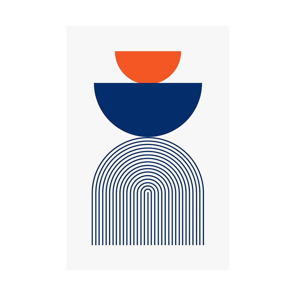 Thumbnail: Modern Geometric 24 Matte Poster - New York Mets - Home