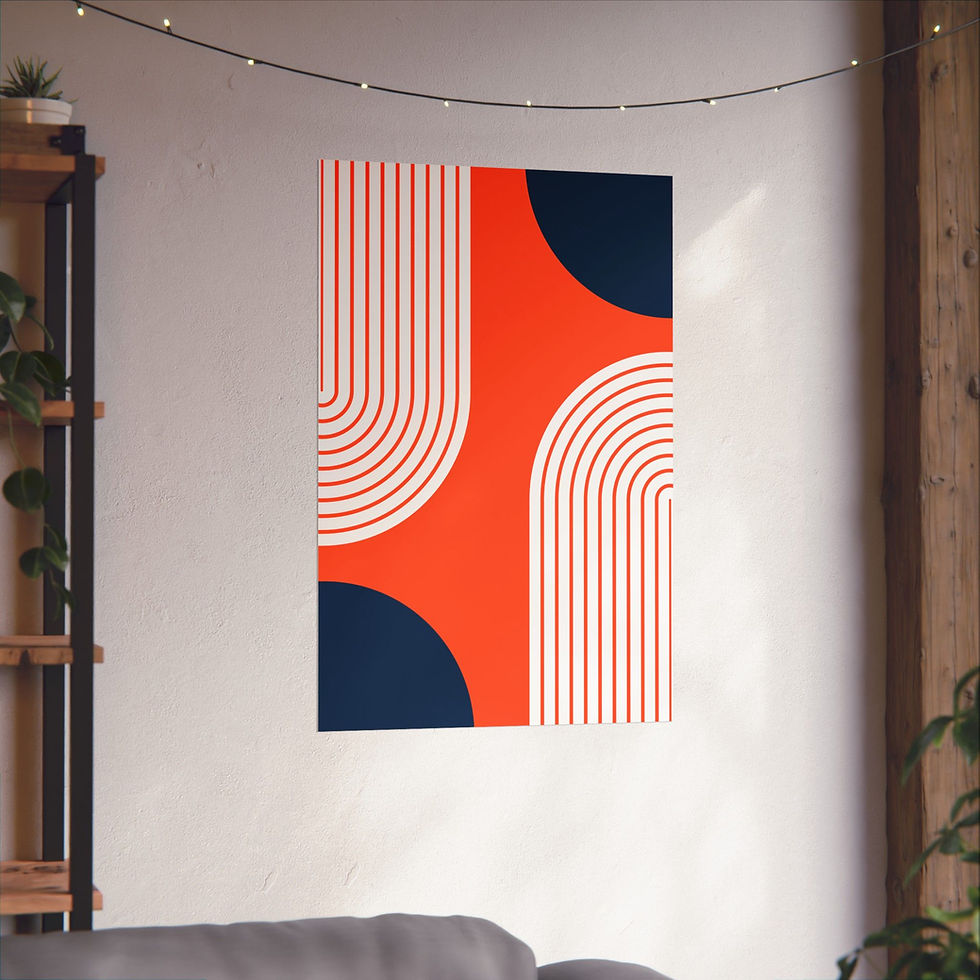 Thumbnail: Modern Geometric 10 Matte Poster - Denver Broncos - Away