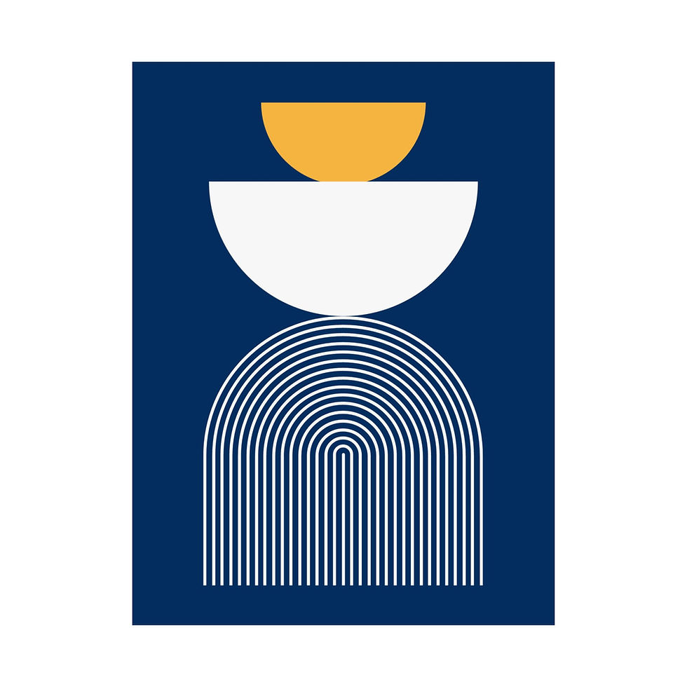 Thumbnail: Modern Geometric 24 Matte Poster - Indiana Pacers - Away