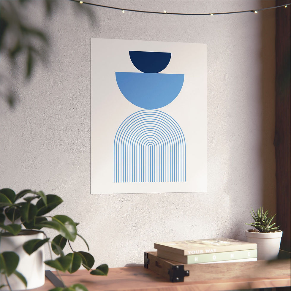 Thumbnail: Modern Geometric 24 Matte Poster - Kansas City Royals - Home