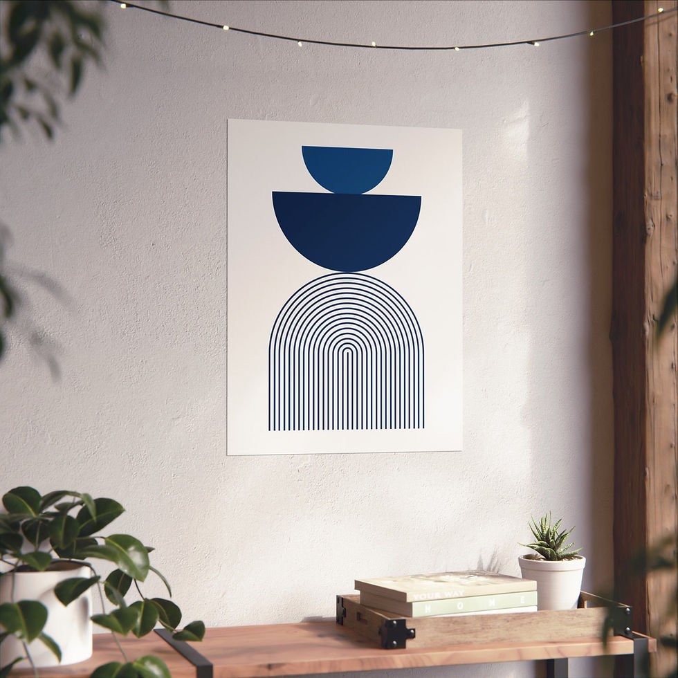 Thumbnail: Modern Geometric 24 Matte Poster - Dallas Mavericks - Home