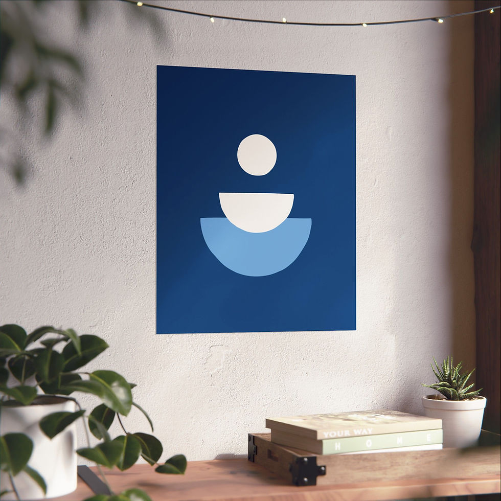 Thumbnail: Modern Geometric 28 Matte Poster - Kansas City Royals - Away