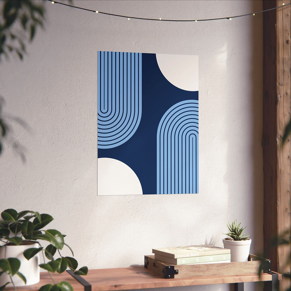 Thumbnail: Geometric 10 Matte Poster - Tampa Bay Rays - Away