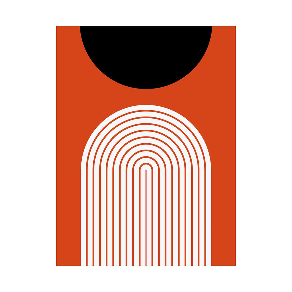 Thumbnail: Modern Geometric 09 Matte Poster - Baltimore Orioles - Alt
