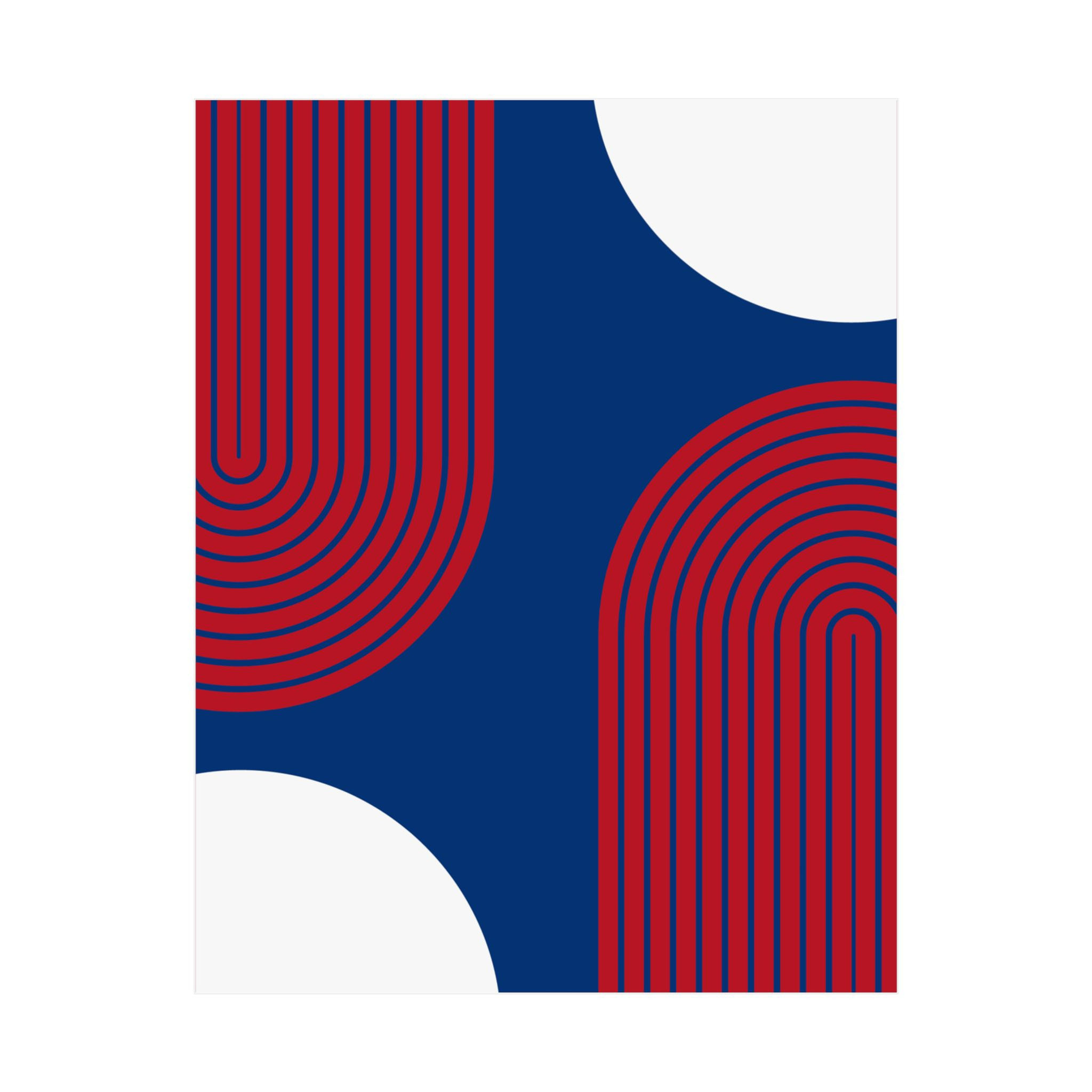 Geometric 10 Matte Poster - Texas Rangers - Away