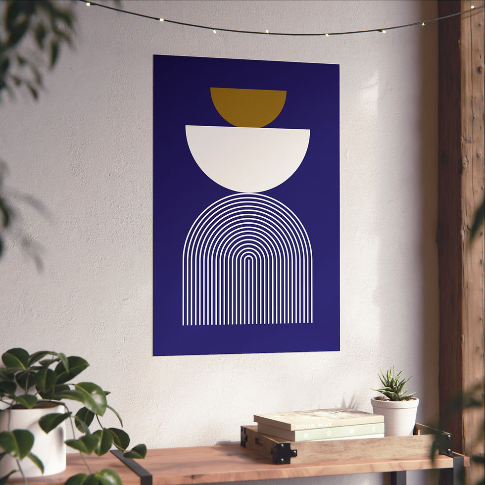 Thumbnail: Modern Geometric 24 Matte Poster - Baltimore Ravens - Away