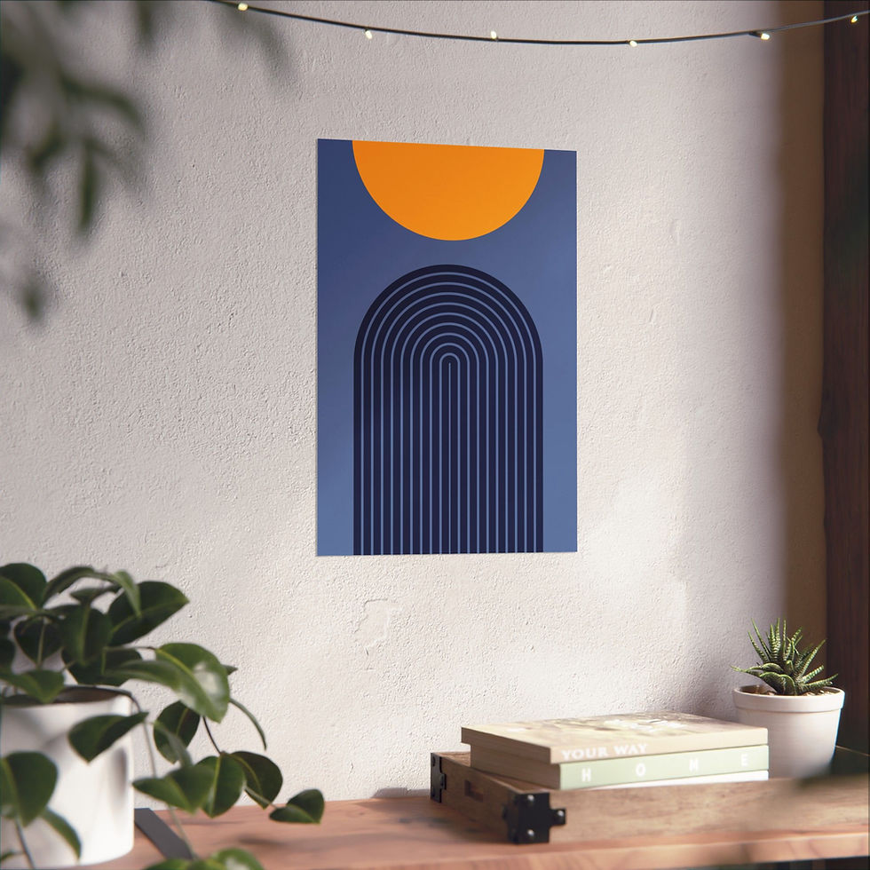 Thumbnail: Modern Geometric 09 Matte Poster - Memphis Grizzlies - Alt