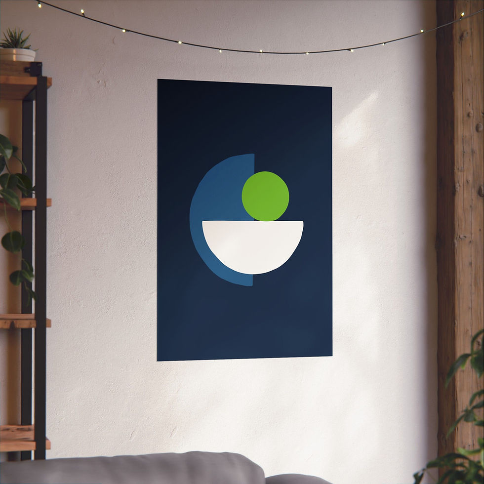 Thumbnail: Modern Geometric 31 Matte Poster - Minnesota Timberwolves - Away