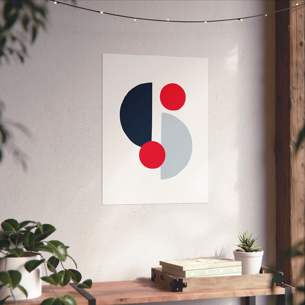 Thumbnail: Modern Geometric 29 Matte Poster - New York Yankees - Home