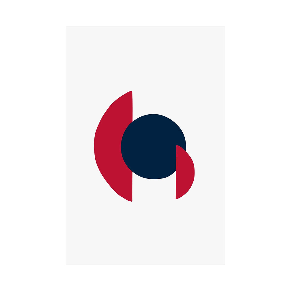 Thumbnail: Modern Geometric 30 Matte Poster - New England Patriots - Home