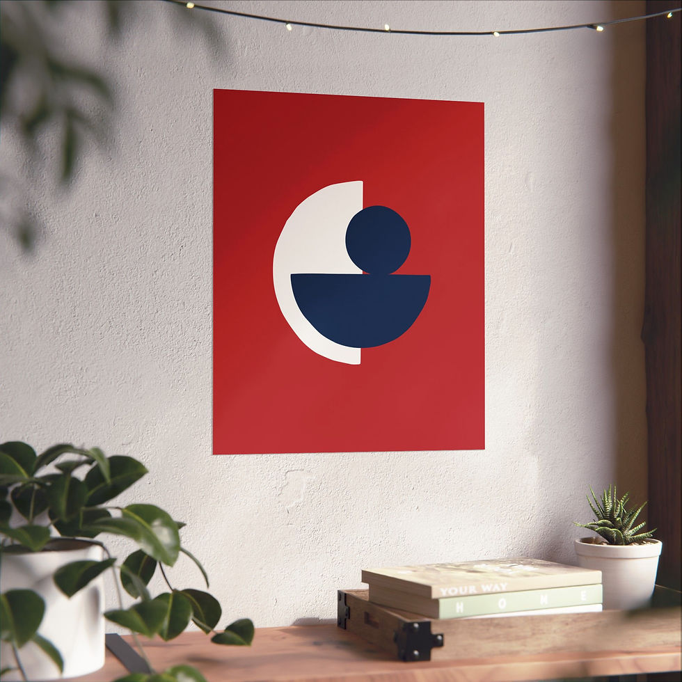 Thumbnail: Modern Geometric 31 Matte Poster - Boston Red Sox - Away