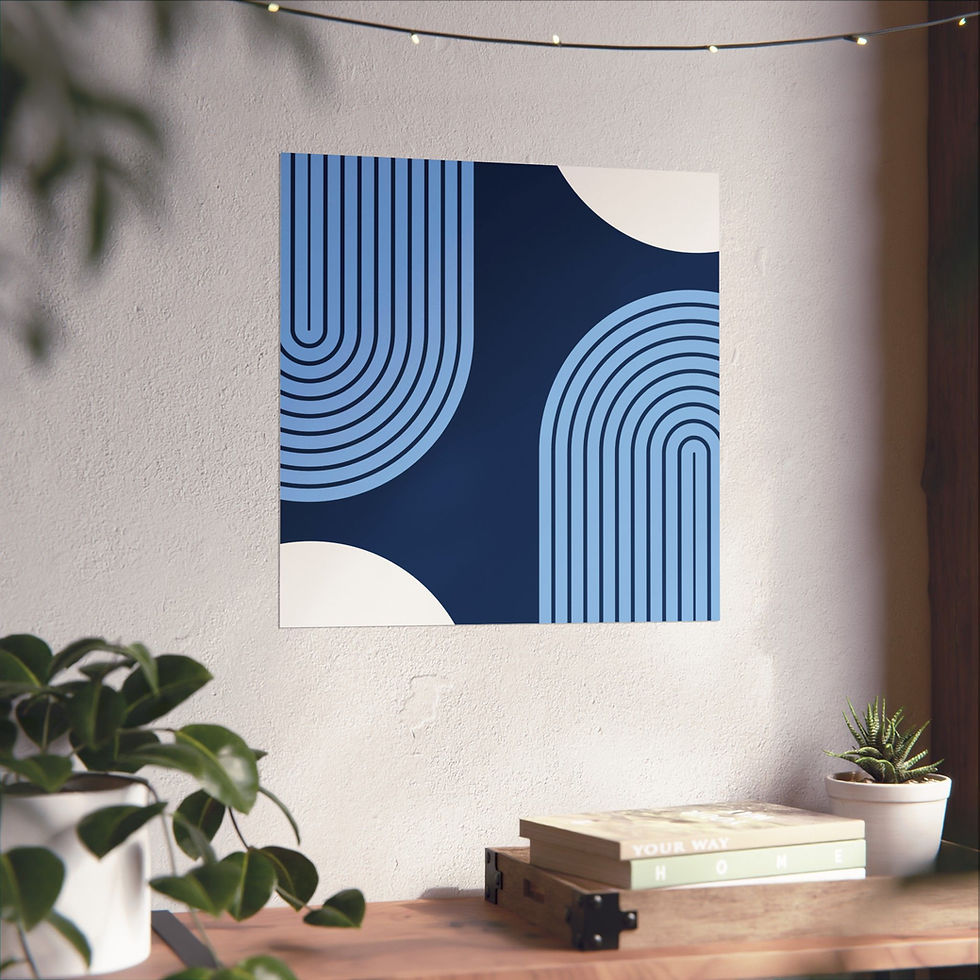 Thumbnail: Geometric 10 Matte Poster - Tampa Bay Rays - Away