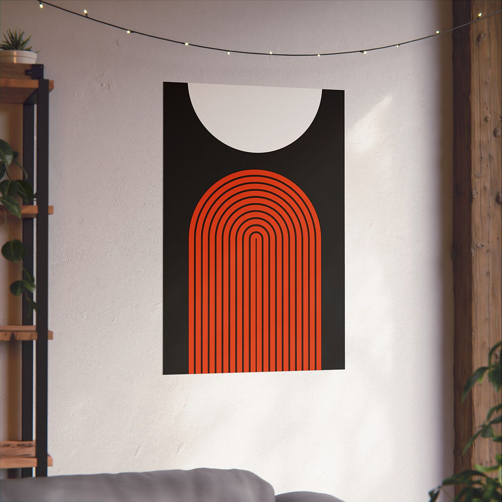 Thumbnail: Modern Geometric 09 Matte Poster - Baltimore Orioles - Away