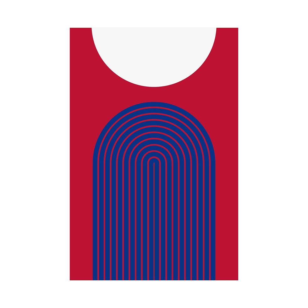 Thumbnail: Geometric 09 Matte Poster - Buffalo Bills - Alt