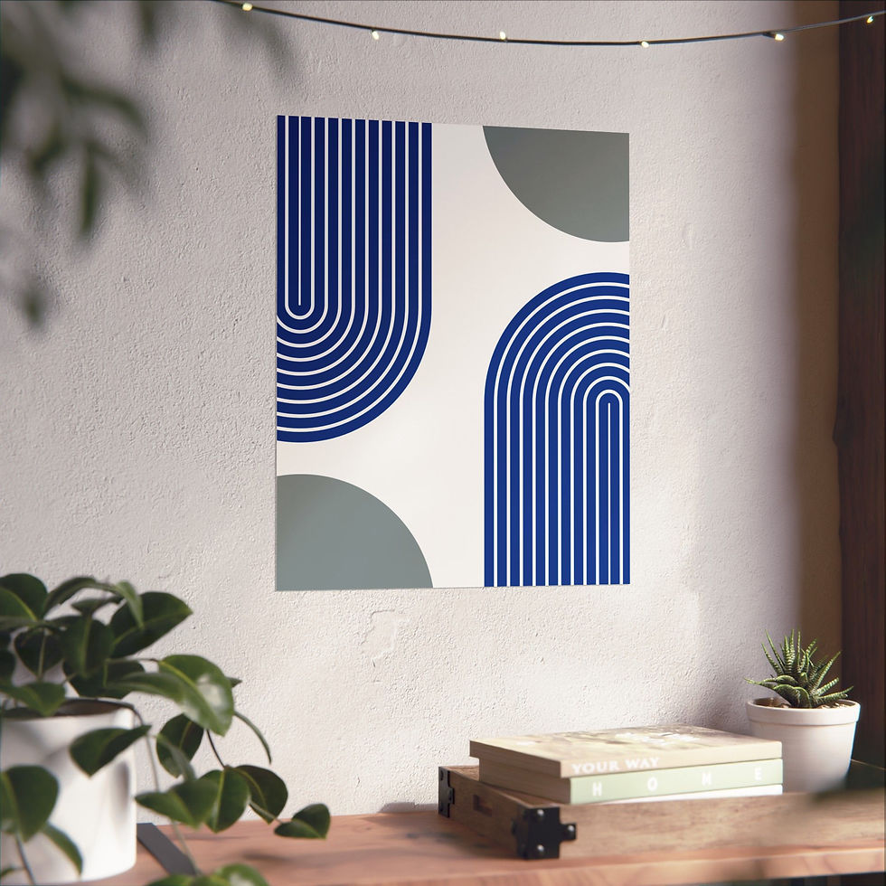 Thumbnail: Modern Geometric 10 Matte Poster - Dallas Cowboys - Home