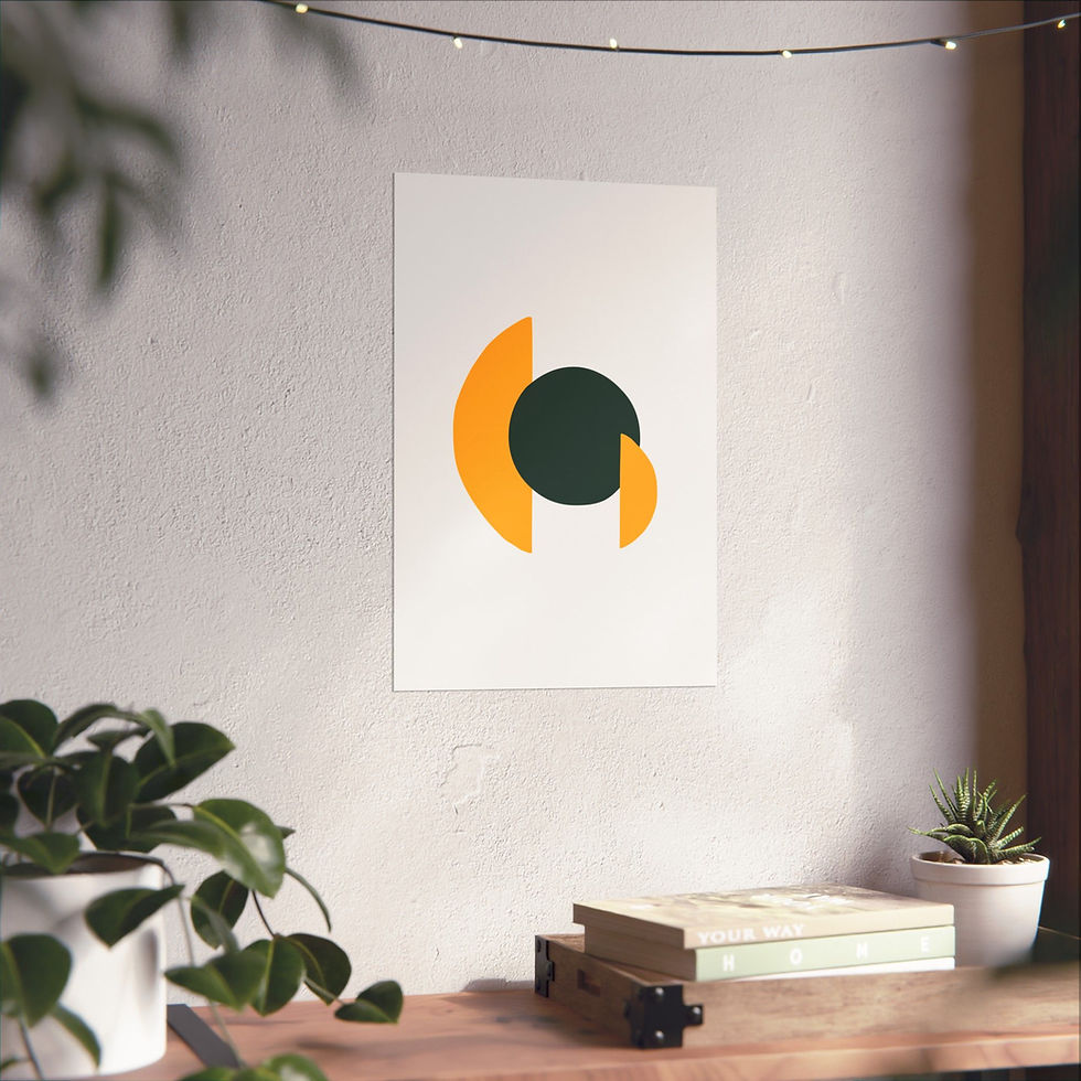 Thumbnail: Modern Geometric 30 Matte Poster - Green Bay Packers - Home