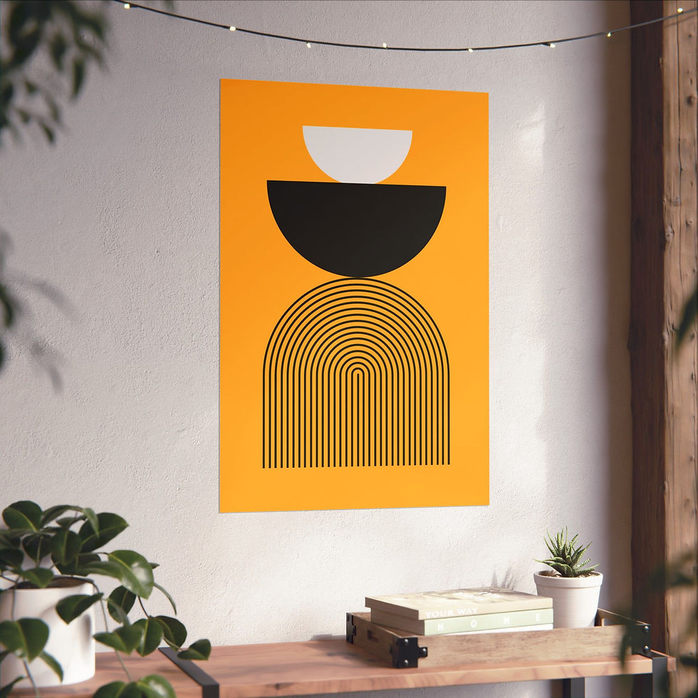 Thumbnail: Modern Geometric - 24 - Matte Poster - Pittsburgh Steelers - Alt