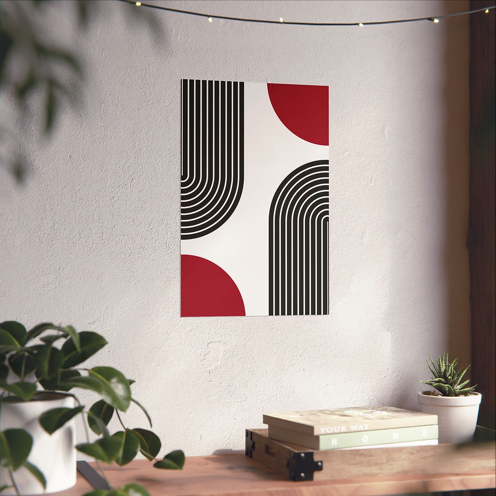 Thumbnail: Geometric 10 Matte Poster - Atlanta Falcons - Home
