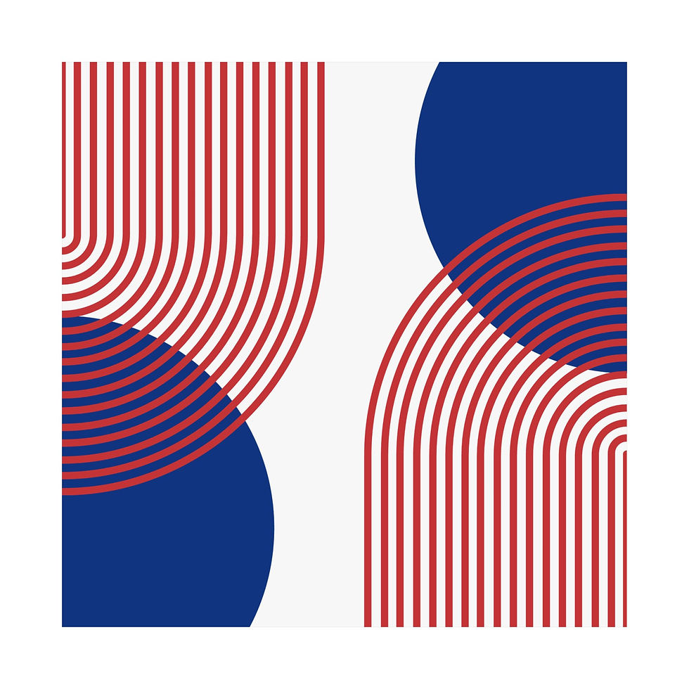 Thumbnail: Modern Geometric 25 Matte Poster - Chicago Cubs - Home