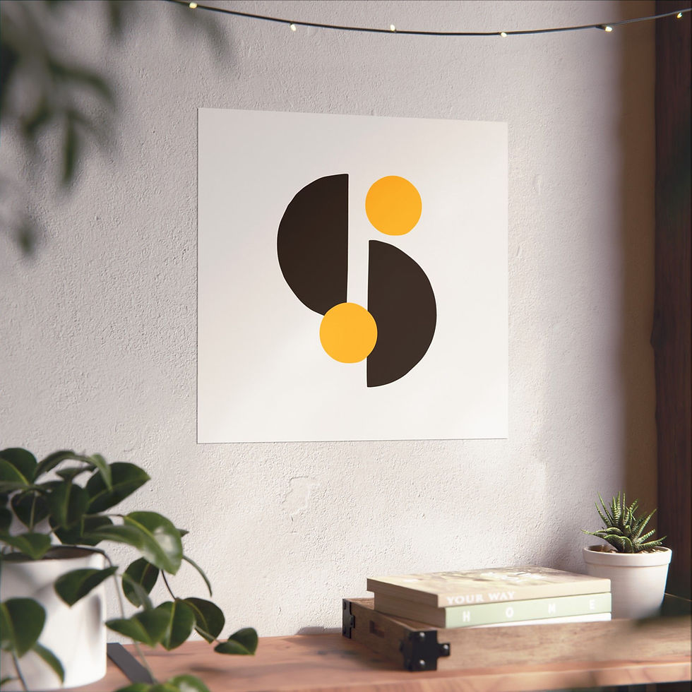 Thumbnail: Modern Geometric 29 Matte Poster - San Diego Padres - Home