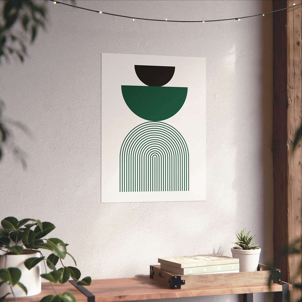 Thumbnail: Modern Geometric 24 Matte Poster - New York Jets - Home