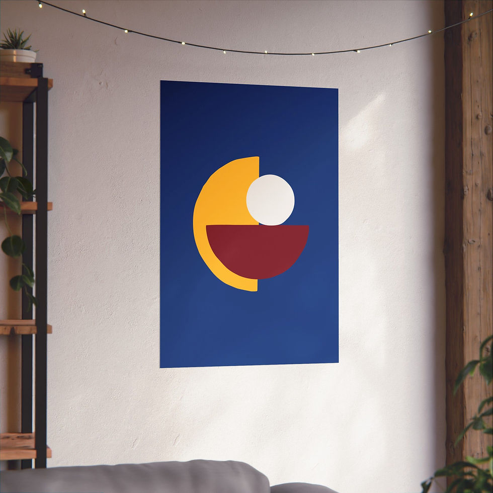 Thumbnail: Modern Geometric 31 Matte Poster - Denver Nuggets - Alt