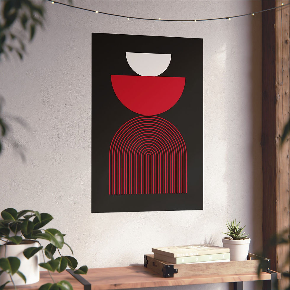 Thumbnail: Modern Geometric 24 Matte Poster - Atlanta Hawks - Alt