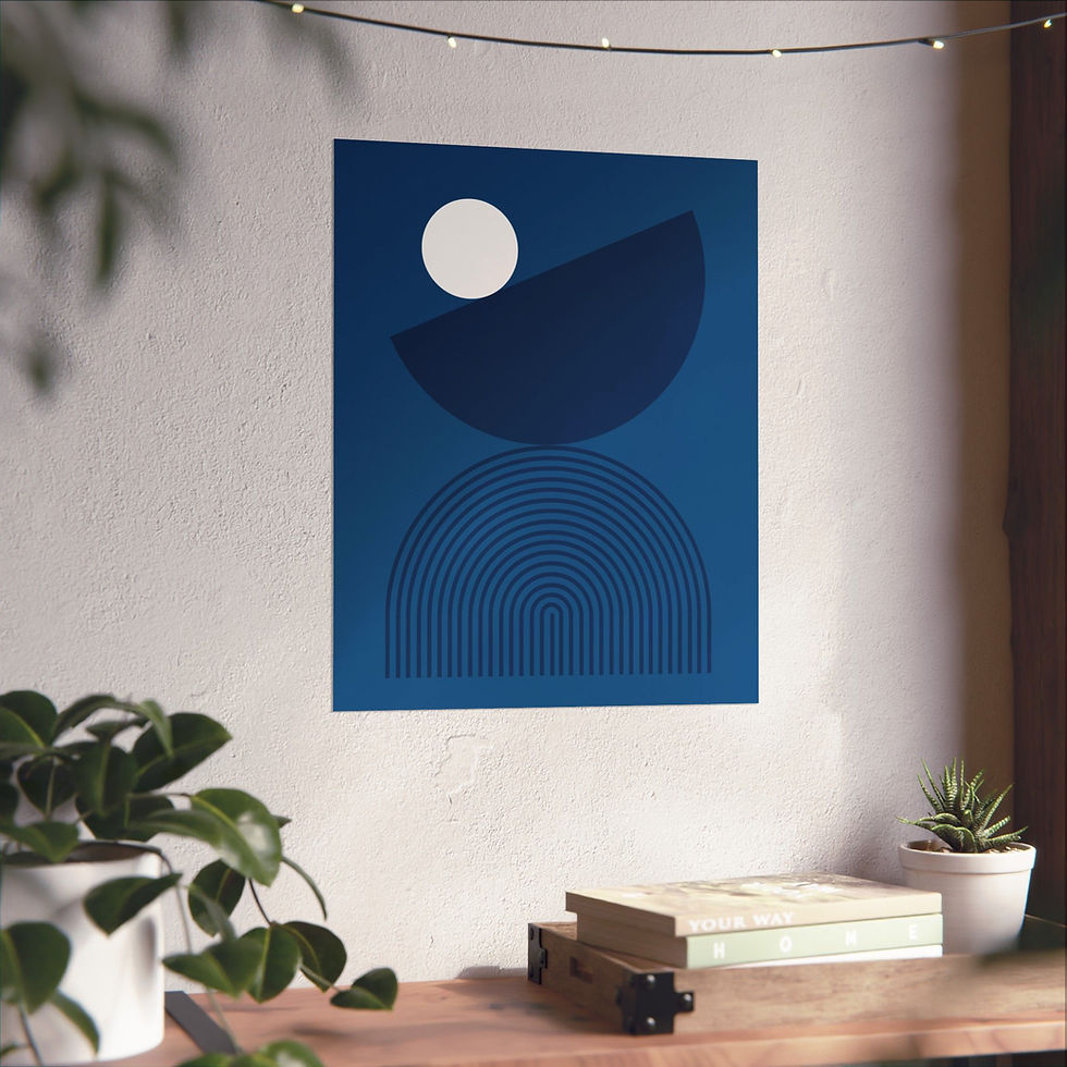 Thumbnail: Modern Geometric 26 Matte Poster - Dallas Mavericks - Away