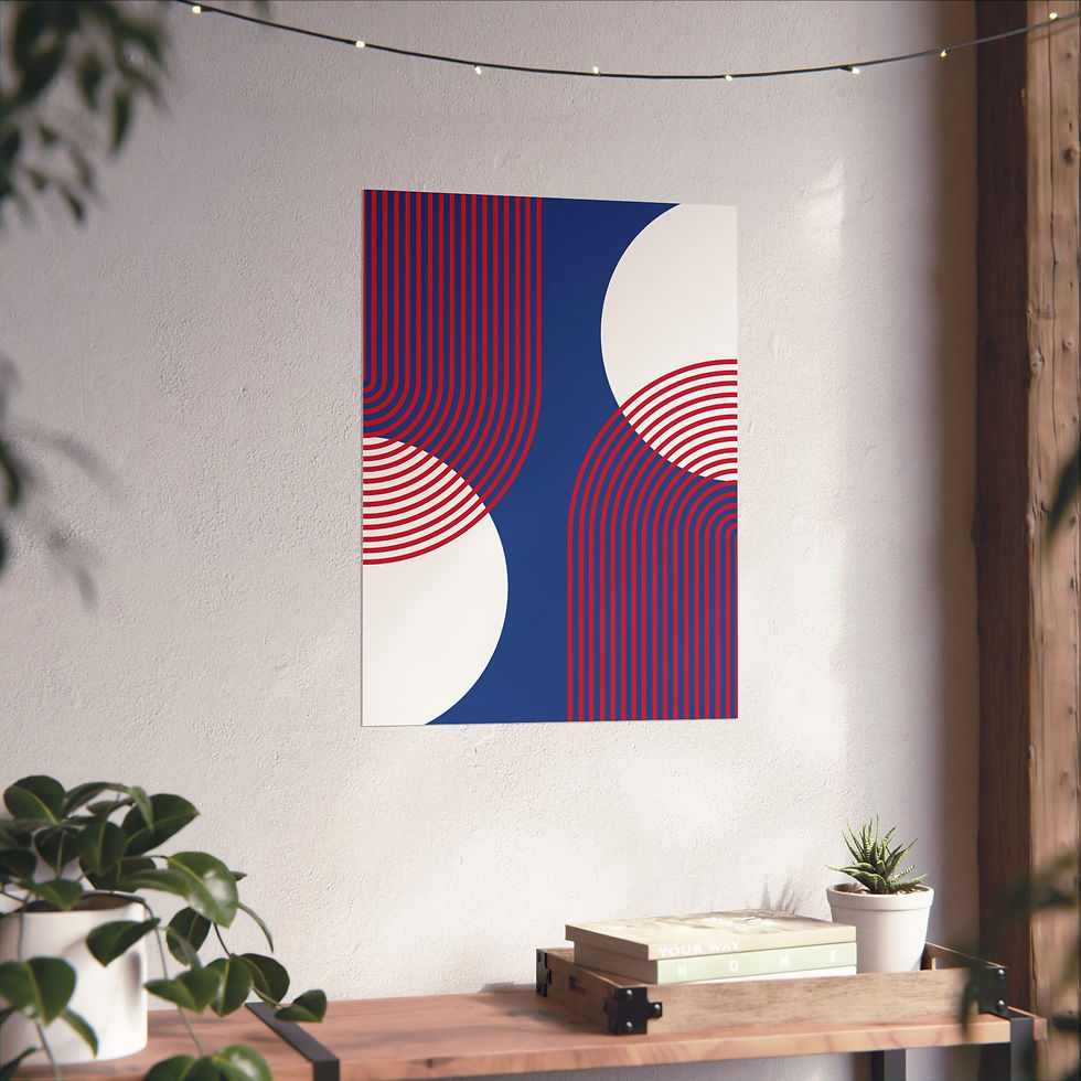 Thumbnail: Geometric 25 Matte Poster - Los Angeles Clippers - Away