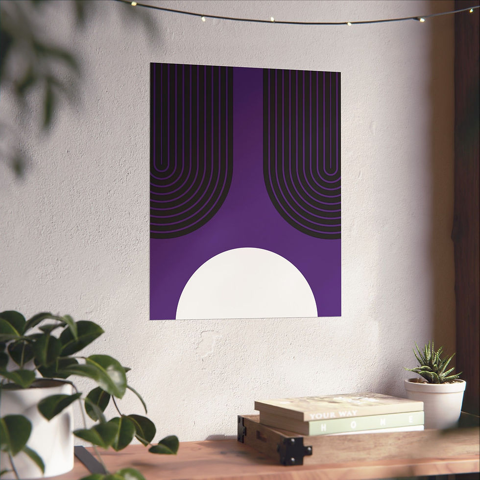 Thumbnail: Geometric 11 Matte Poster - Sacramento Kings - Alt