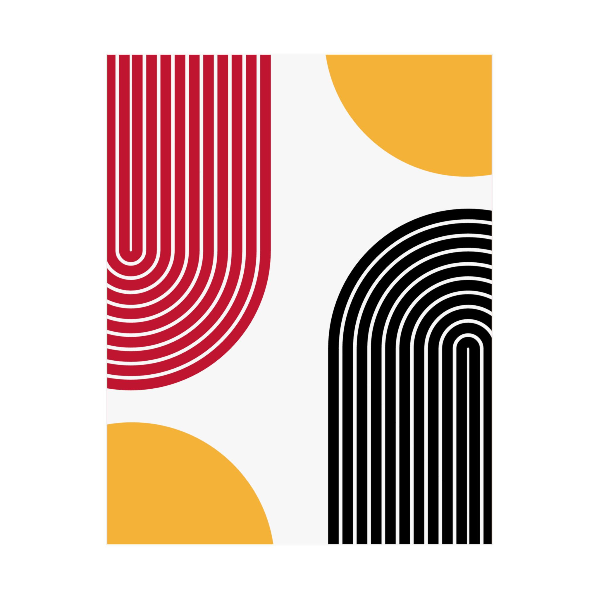 Modern Geometric 10 Matte Poster - Atlanta Hawks - Home