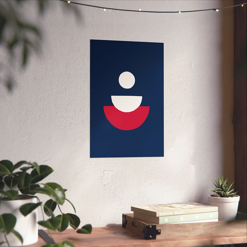 Thumbnail: Geometric 28 Matte Poster - Minnesota Twins - Away
