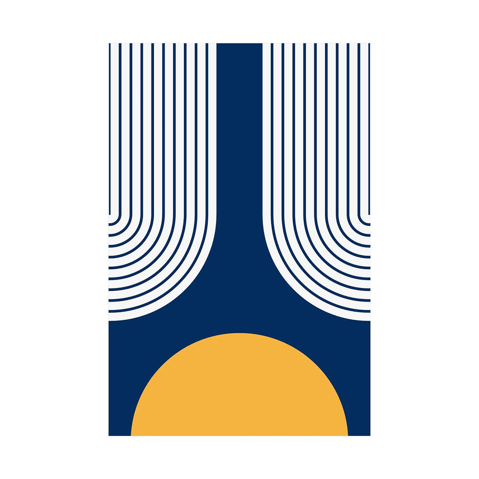 Thumbnail: Modern Geometric 11 Matte Poster - Indiana Pacers - Away