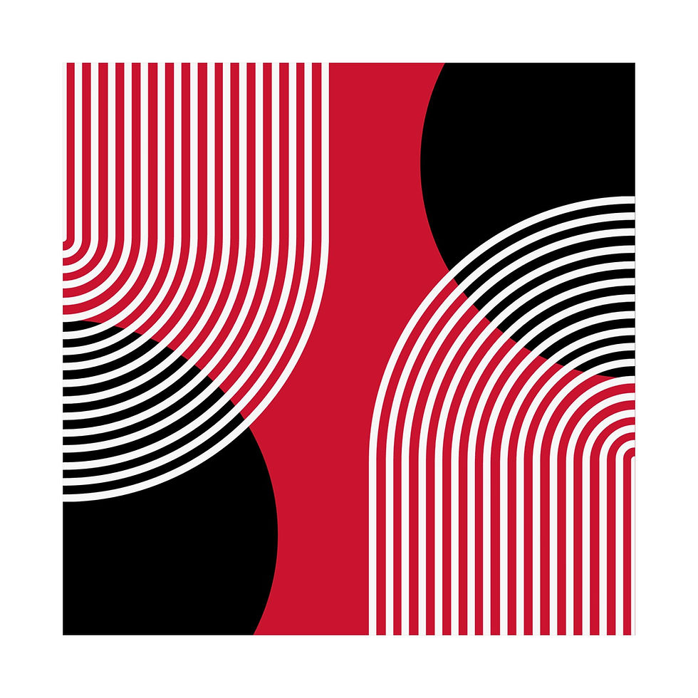 Thumbnail: Geometric 25 Matte Poster - Portland Trailblazers - Alt