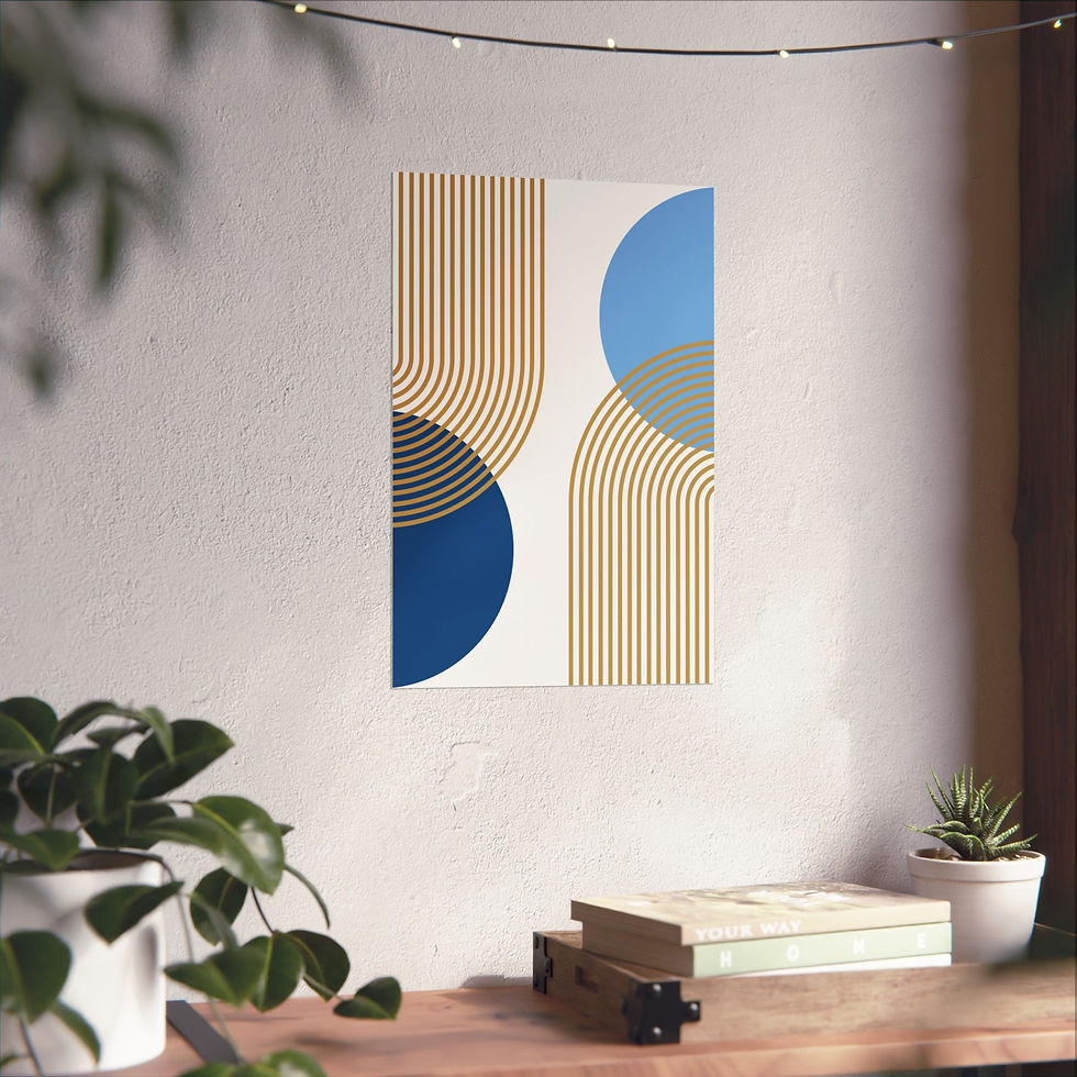 Thumbnail: Modern Geometric 25 Matte Poster - Kansas City Royals - Home