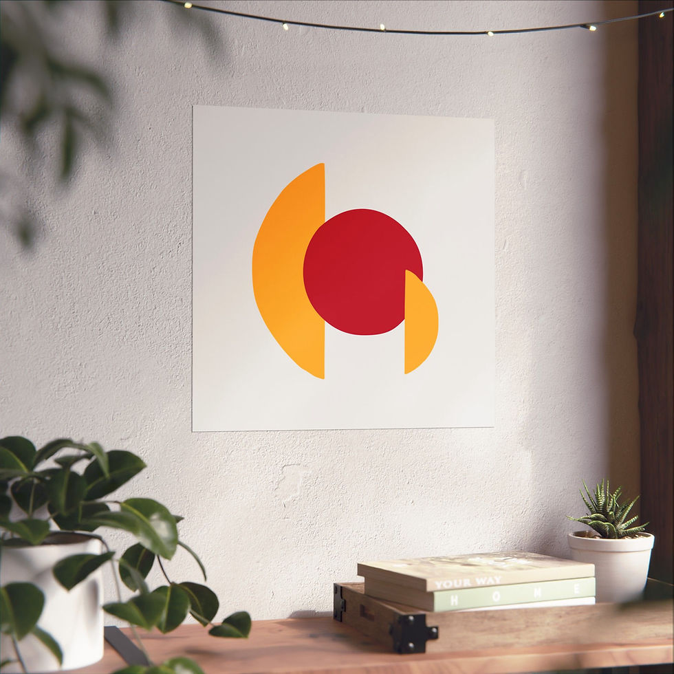 Thumbnail: Modern Geometric 30 Matte Poster - Atlanta Hawks - Home