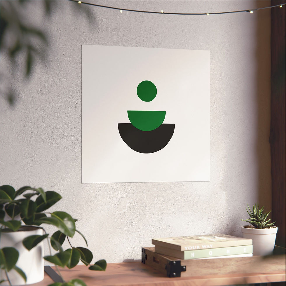 Thumbnail: Modern Geometric 28 Matte Poster - Boston Celtics - Home