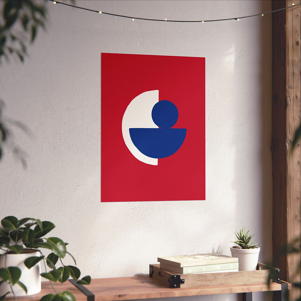 Thumbnail: Geometric 31 Matte Poster - Buffalo Bills - Alt