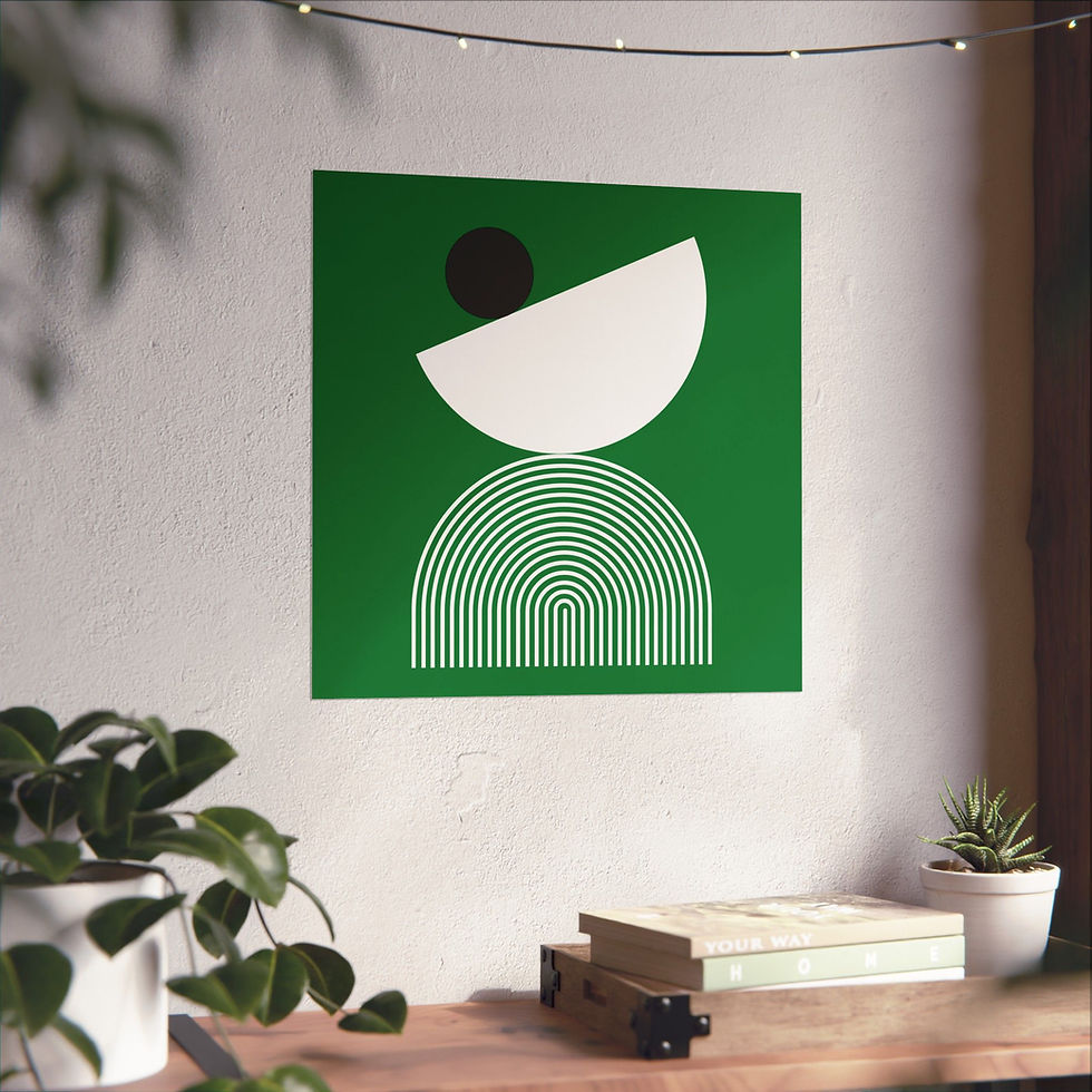 Thumbnail: Modern Geometric 26 Matte Poster - Boston Celtics - Away