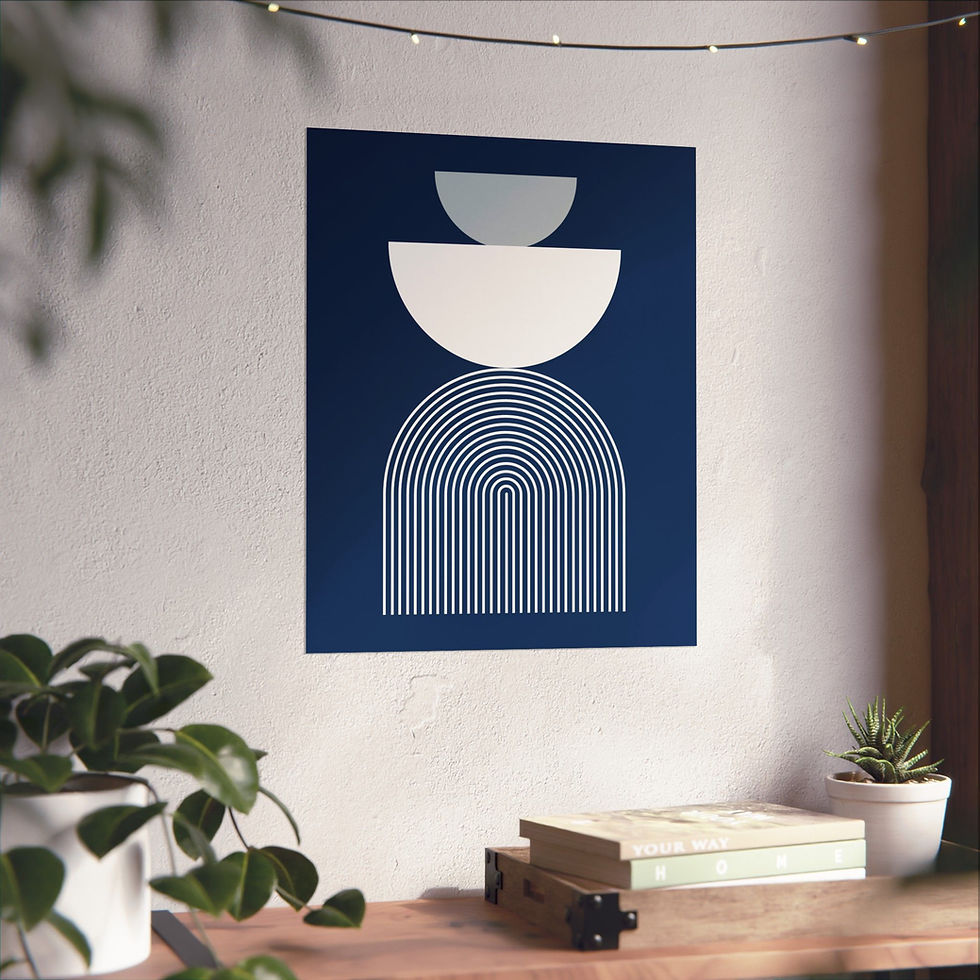 Thumbnail: Modern Geometric 24 Matte Poster - Dallas Mavericks - Alt