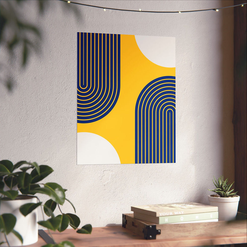 Thumbnail: Modern Geometric 10 Matte Poster - Los Angeles Rams - Alt