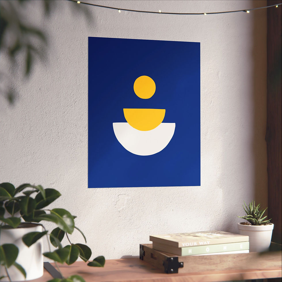 Thumbnail: Modern Geometric 28 Matte Poster - Los Angeles Rams - Away