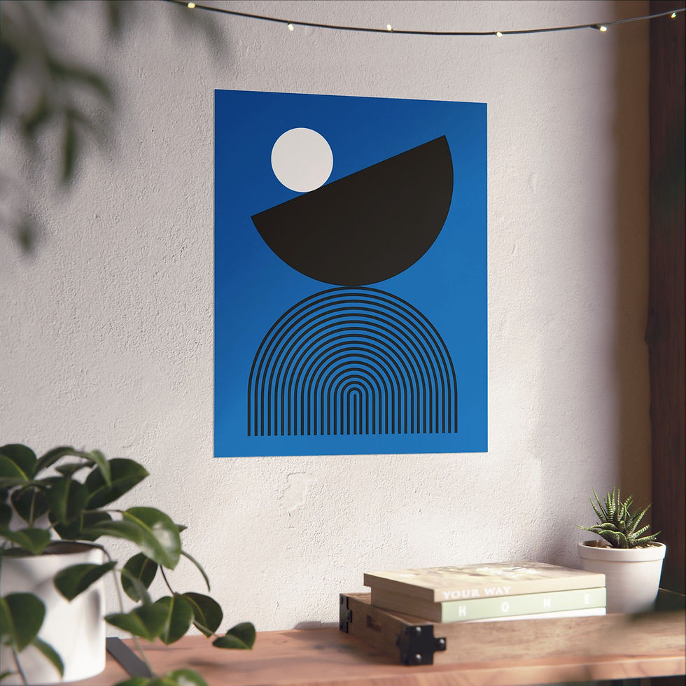 Thumbnail: Modern Geometric 26 Matte Poster - Orlando Magic - Away