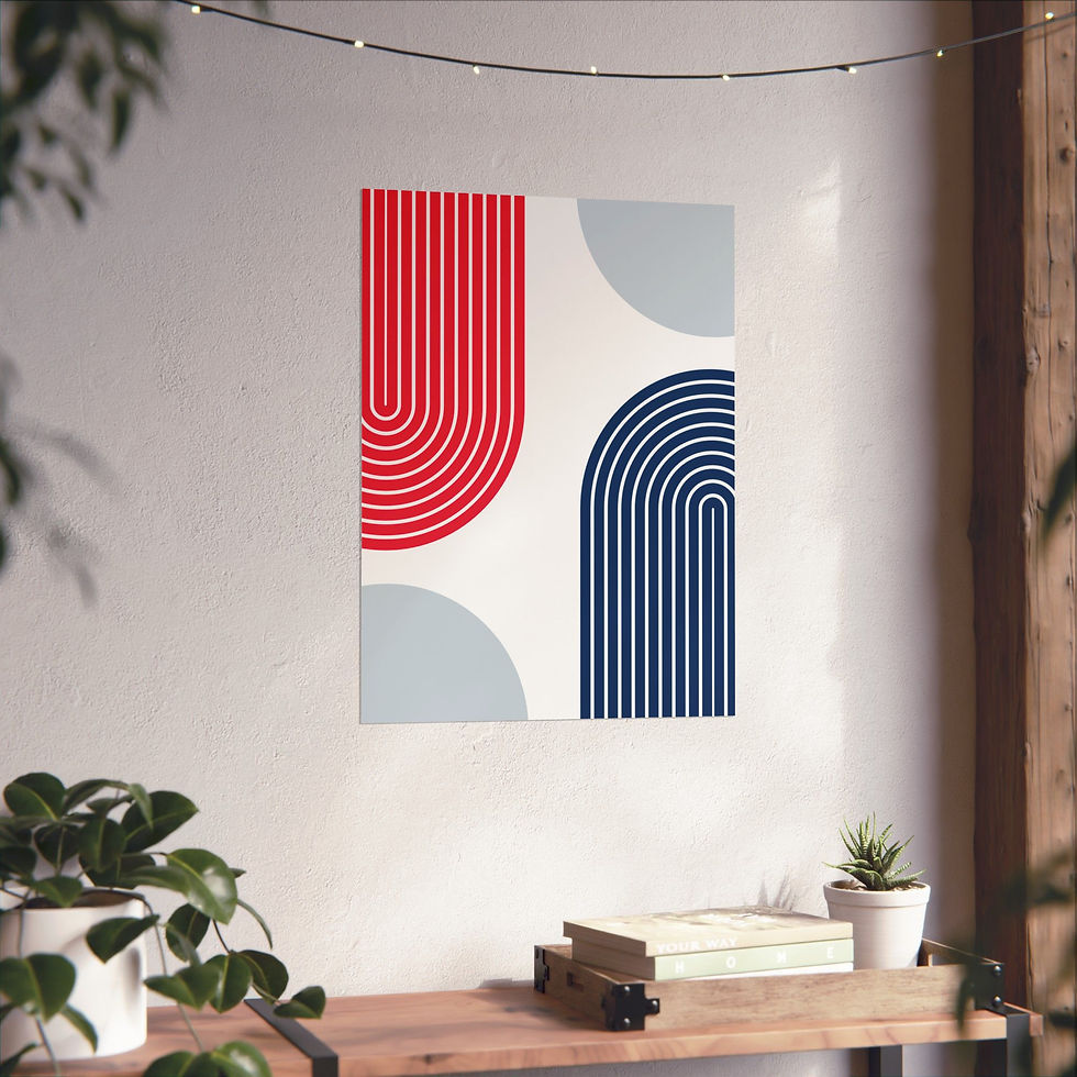 Thumbnail: Geometric 10 Matte Poster - Washington Wizards - Home
