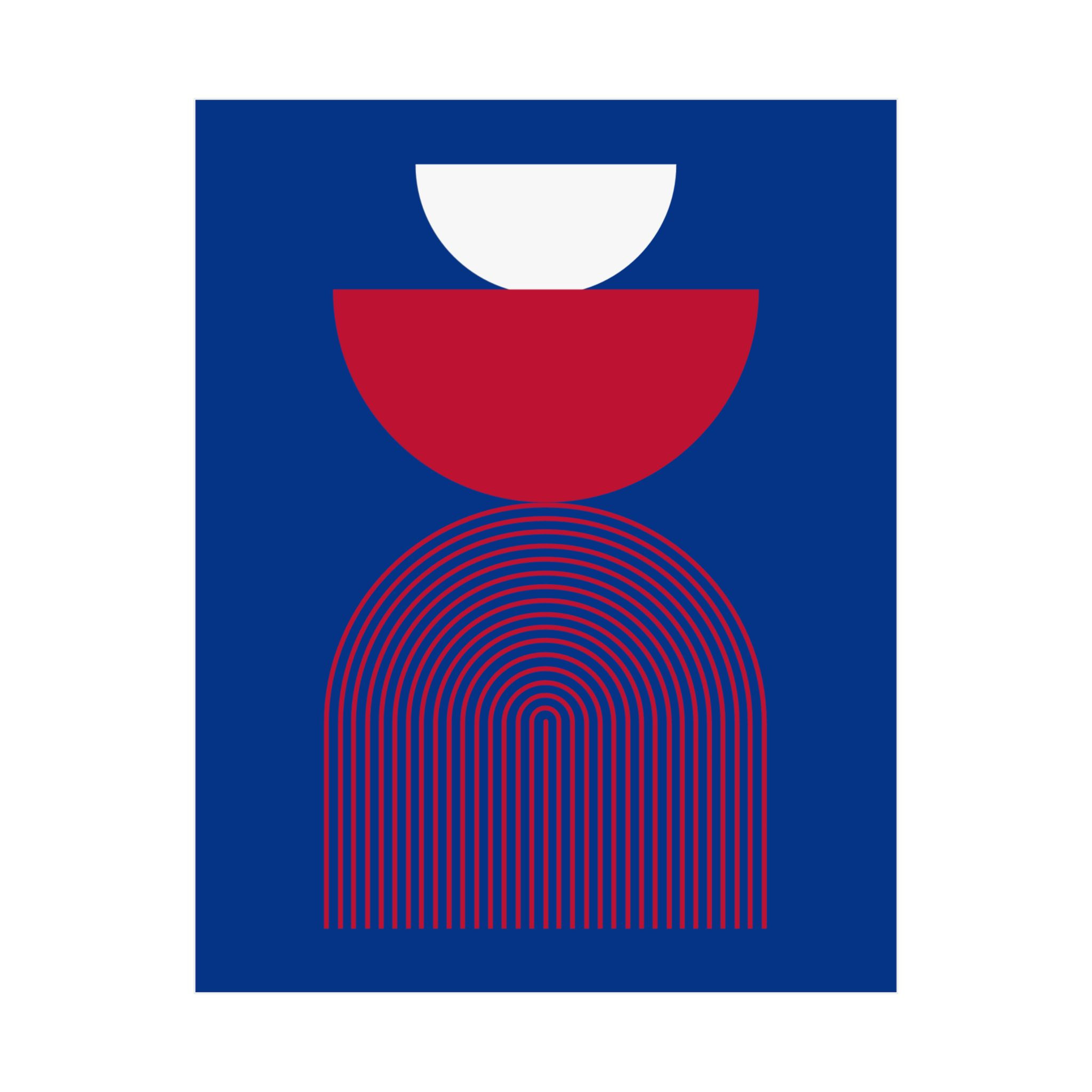 Geometric 24 Matte Poster - Buffalo Bills - Away