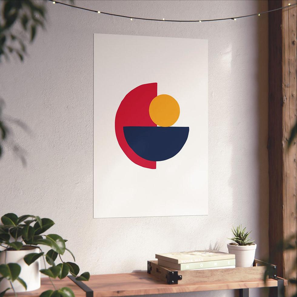 Thumbnail: Modern Geometric 31 Matte Poster - Atlanta Braves - Home
