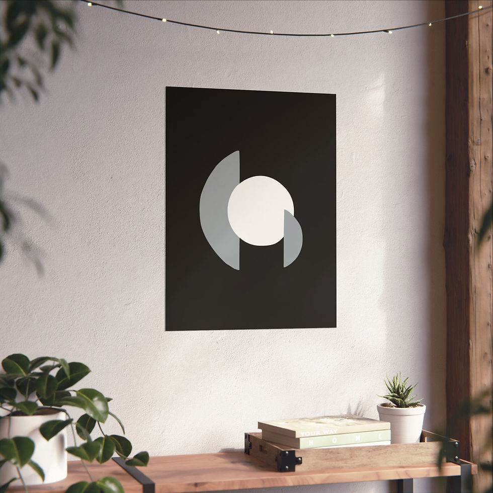 Thumbnail: Modern Geometric 30 Matte Poster - Las Vegas Raiders - Away
