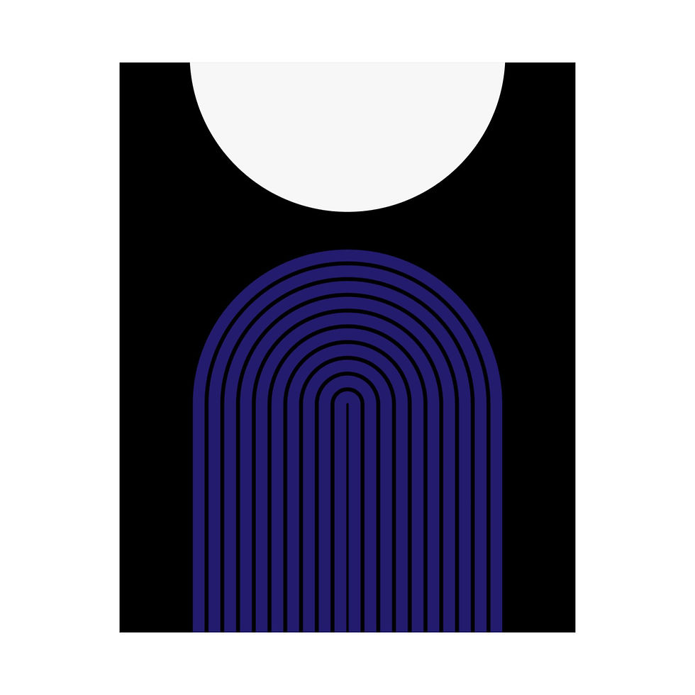 Thumbnail: Modern Geometric 09 Matte Poster - Baltimore Ravens - Away