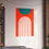 Thumbnail: Modern Geometric 09 Matte Poster - Miami Dolphins - Alt